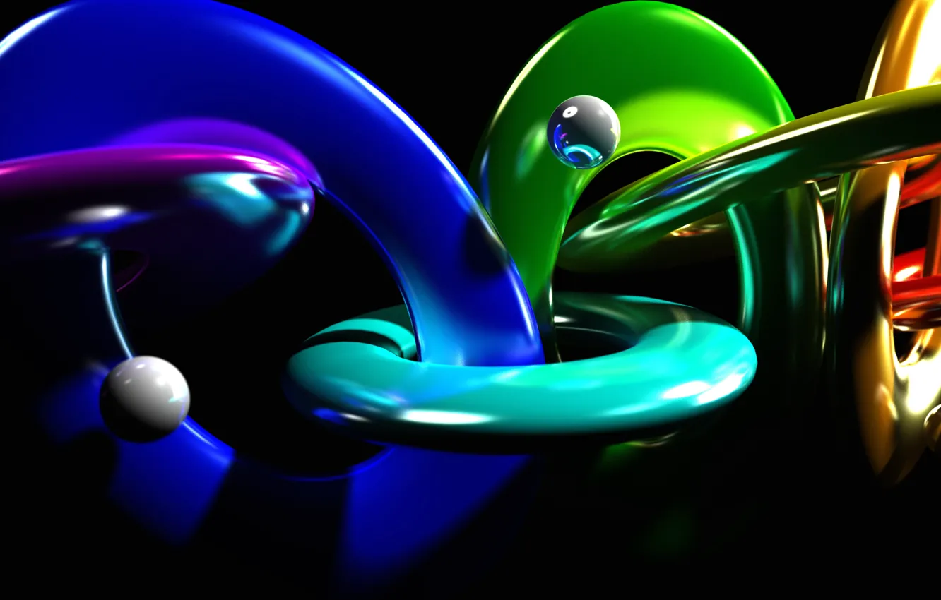 Фото обои рендеринг, краски, объем