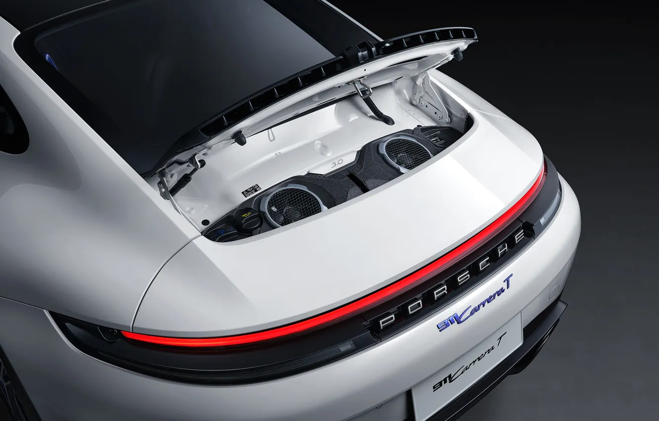 Фото обои Porsche 911, sport car, под капотом, 2025, Carrera T, Porsche 911 Carrera T
