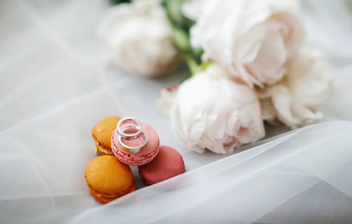 Фото обои цветы, праздник, Love, букет, кольца, свадьба, bouquet, wedding