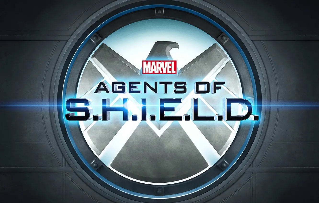 Фото обои wall, logo, Marvel, eagle, series, falcon, The Avengers, S.H.I.E.L.D.