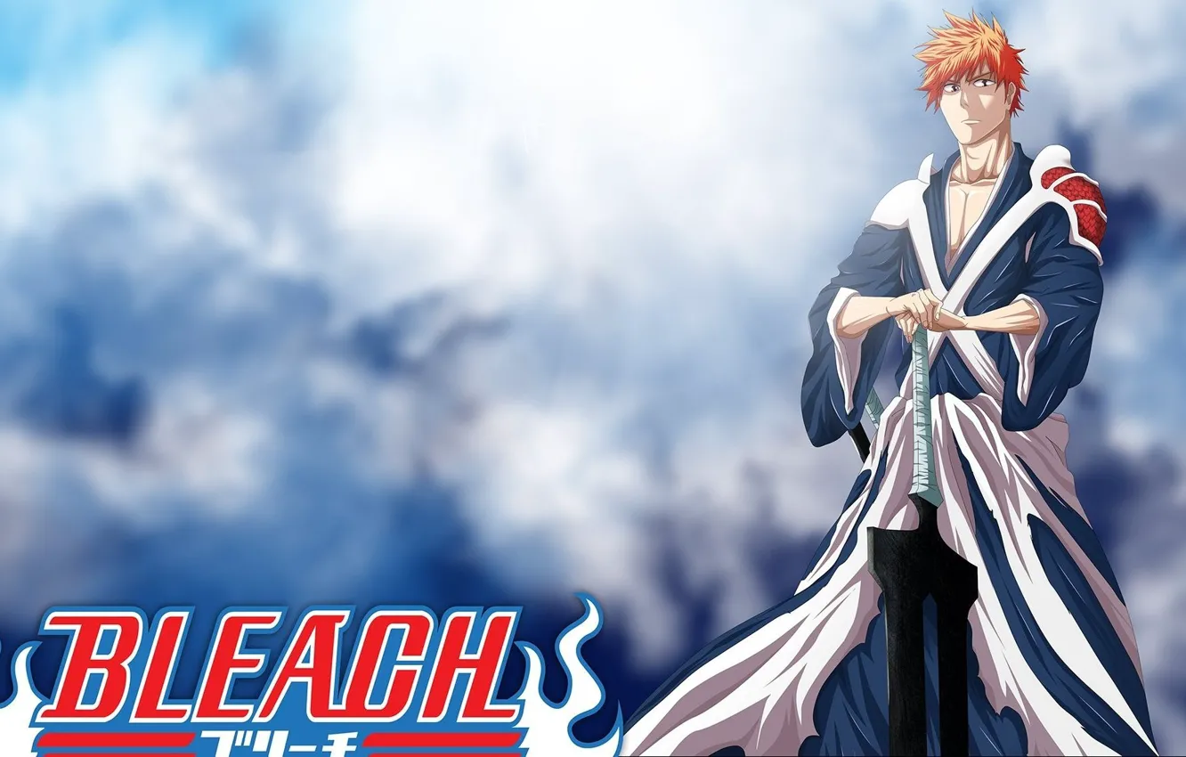 Фото обои sword, game, Bleach, anime, katana, man, boy, bankai