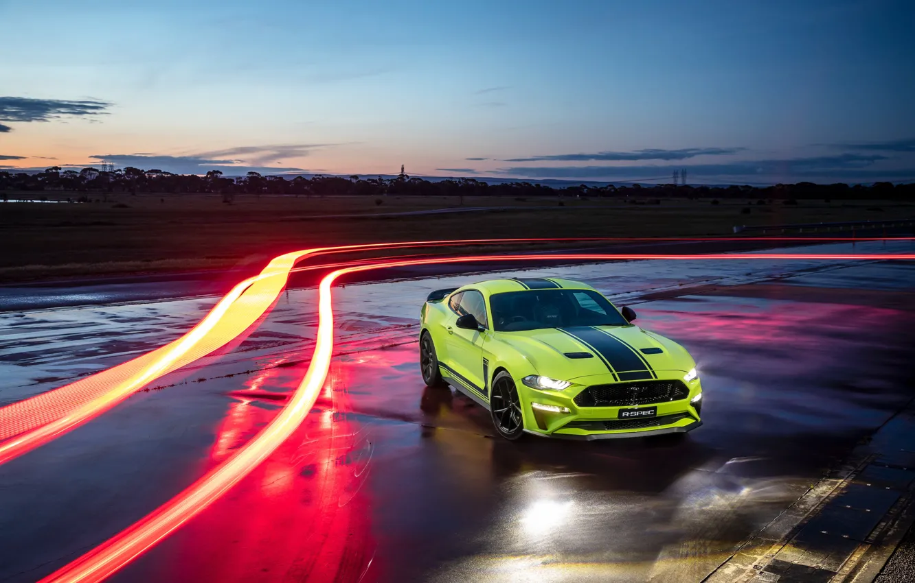 Фото обои Mustang, Ford, вечер, AU-spec, R-Spec, 2019, Australia version