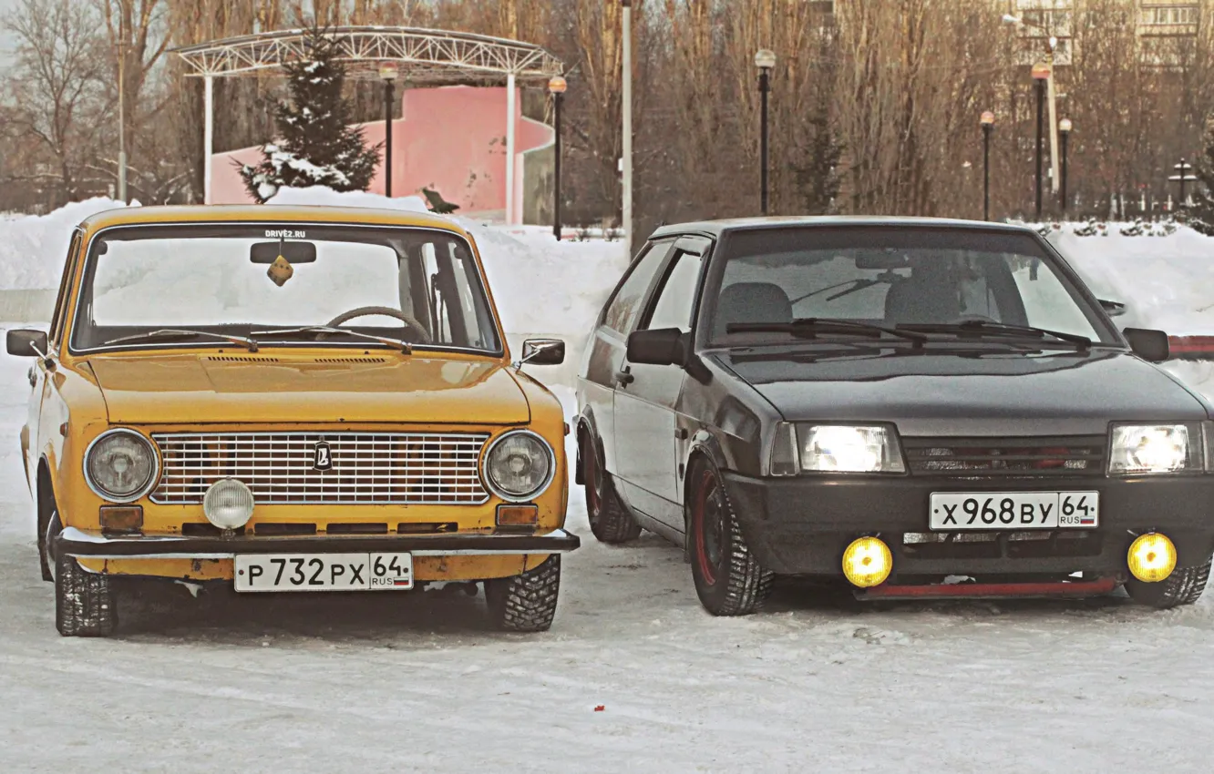 Фото обои зима, Lada, Лада, 2101, 2108, БПАН