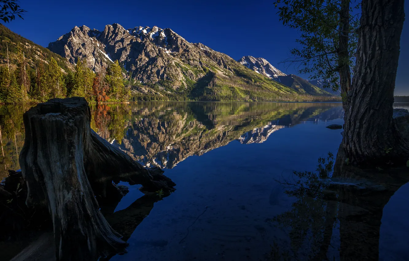 Фото обои горы, озеро, Дженни, Гранд-Титон, Grand Teton National Park, Jenny Lake