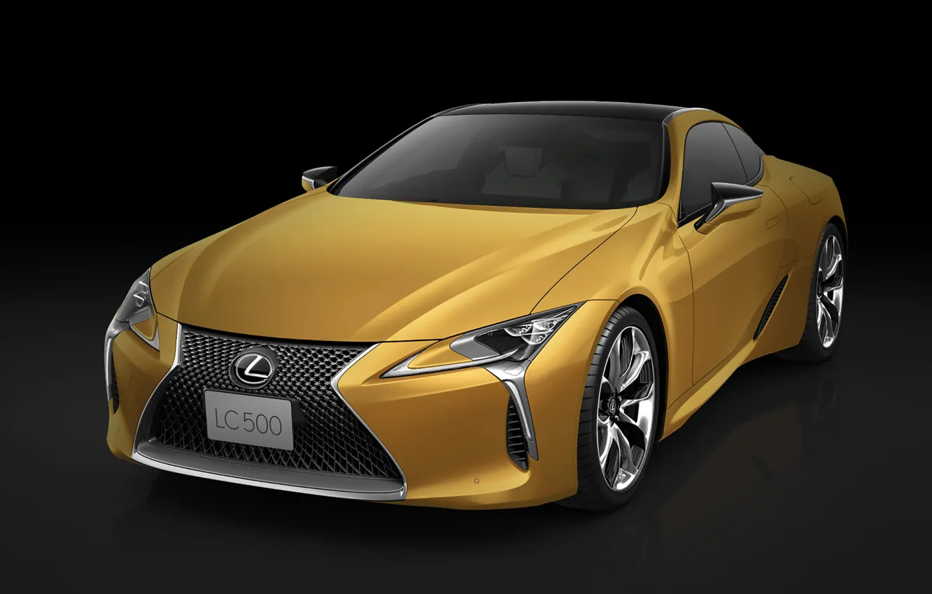 Фото обои Lexus, 2018, LC 500, Luster Yellow