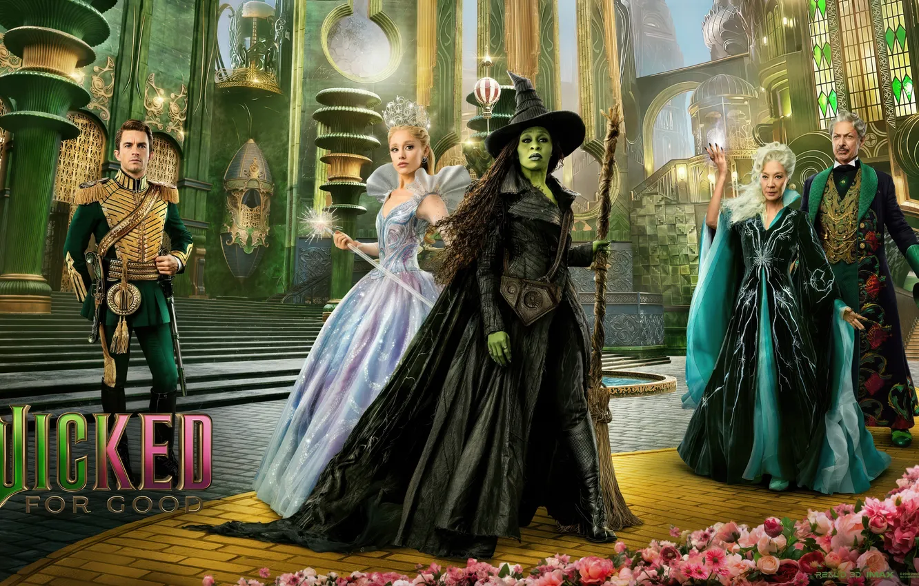Фото обои Кино, Movies, Ariana Grande, 2025, 2025 Movies, Movie poster, Cynthia Erivo, Wicked: For Good