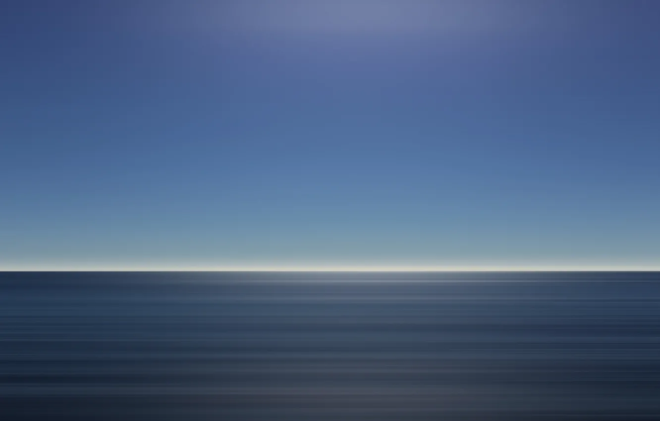 Фото обои море, минимализм, выдержка, синее