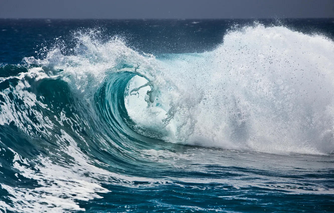 Фото обои волны, пена, вода, брызги, океан