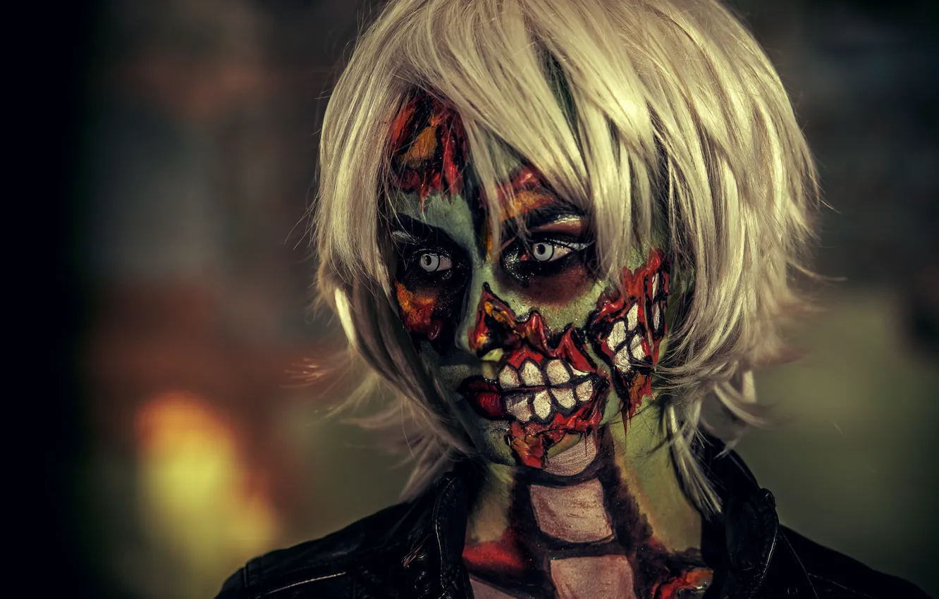 Фото обои zombie, Woman, make-up