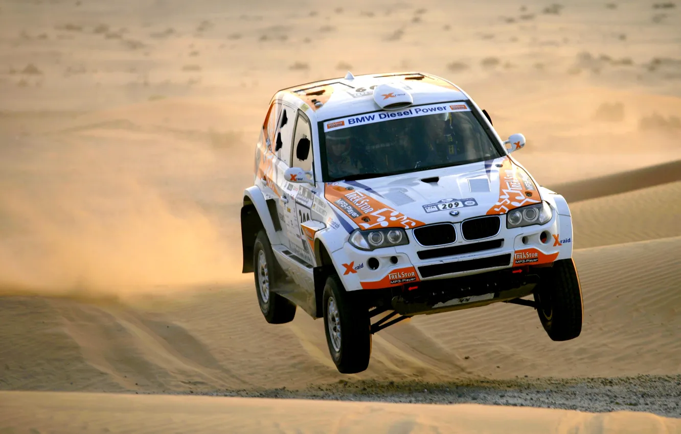 Фото обои Песок, BMW, Пустыня, Гонка, БМВ, Rally, Dakar, Дакар