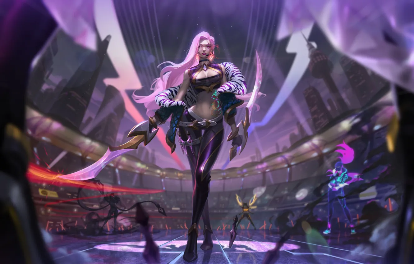Фото обои девушка, оружие, League of Legends