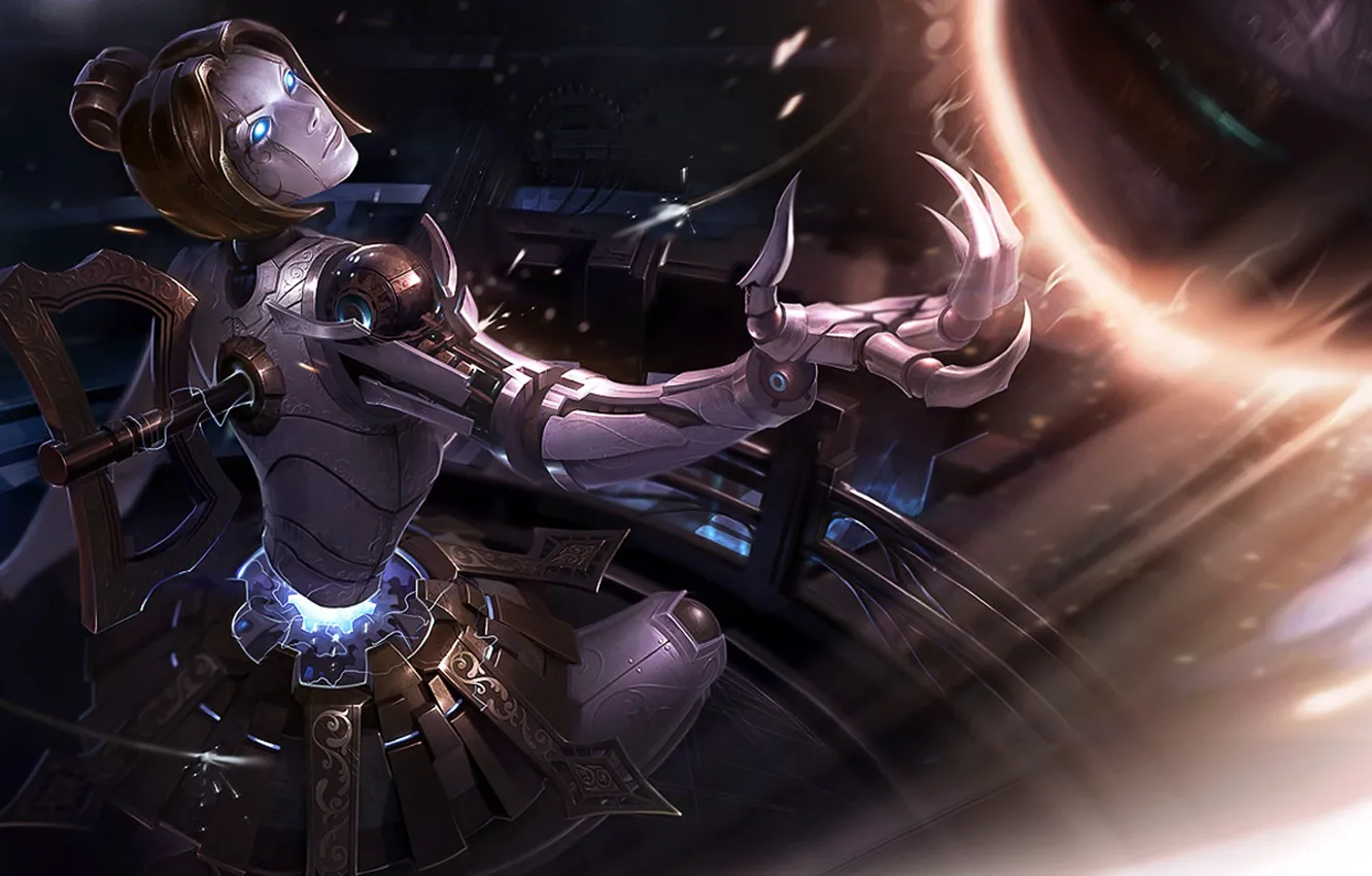 Фото обои robot, League of Legends, LoL, video games, videogames, Orianna, moba, Video