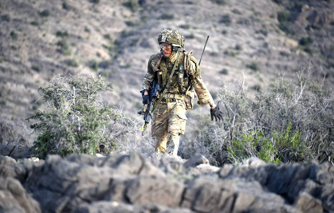 Фото обои оружие, солдат, British Army