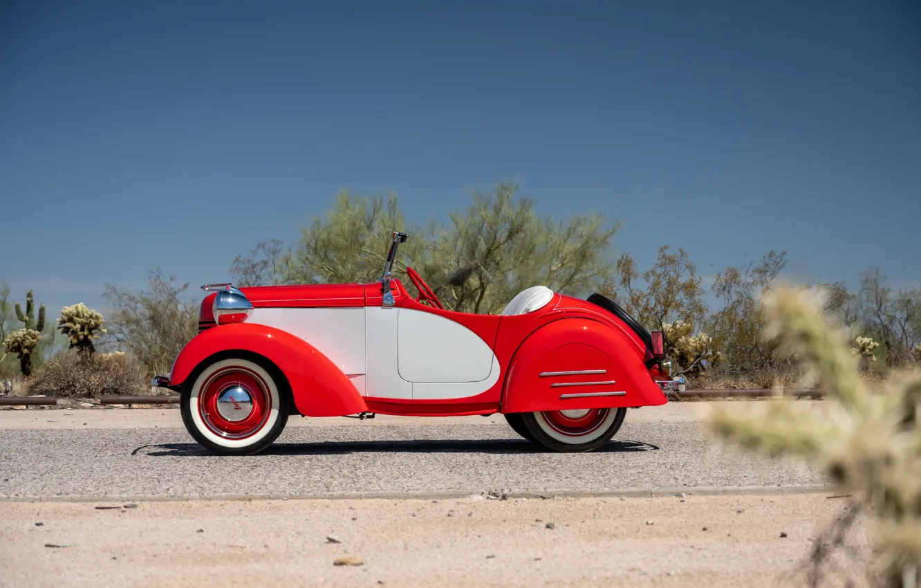 Фото обои Roadster, Родстер, Deluxe, 1939, American Bantam, American Bantam Model 62 Deluxe Roadster, Model 62, Ретро …