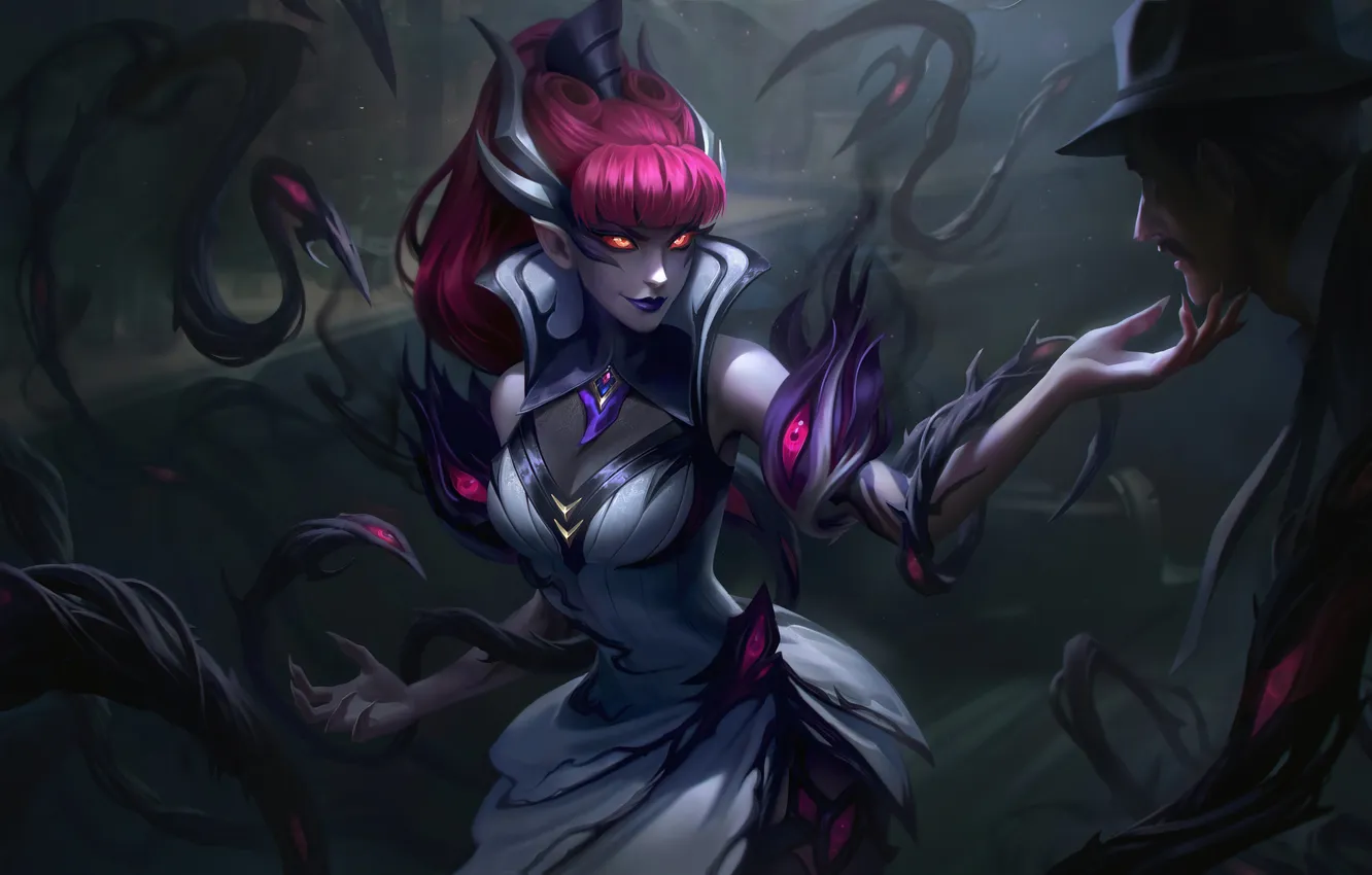 Фото обои Art, League of Legends, Skin, LoL, Crime, Zyra, Crime City Nightmare