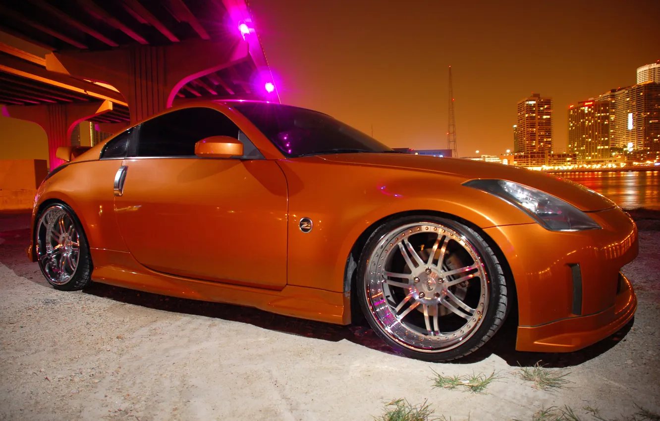 Фото обои Nissan, 350z, onSEVAS WHEELS R 77