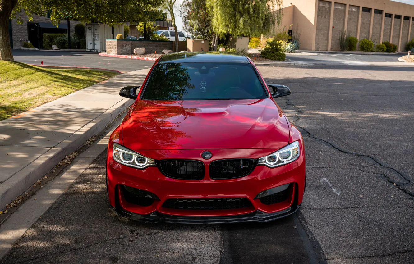 Фото обои BMW, Front, RED, Face, F80, Sight