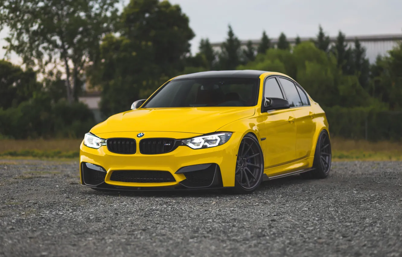 Фото обои BMW, Yellow, F80, M3