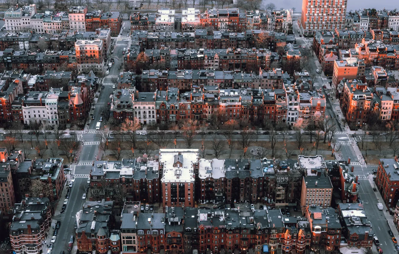 Фото обои город, архитектура, Бостон