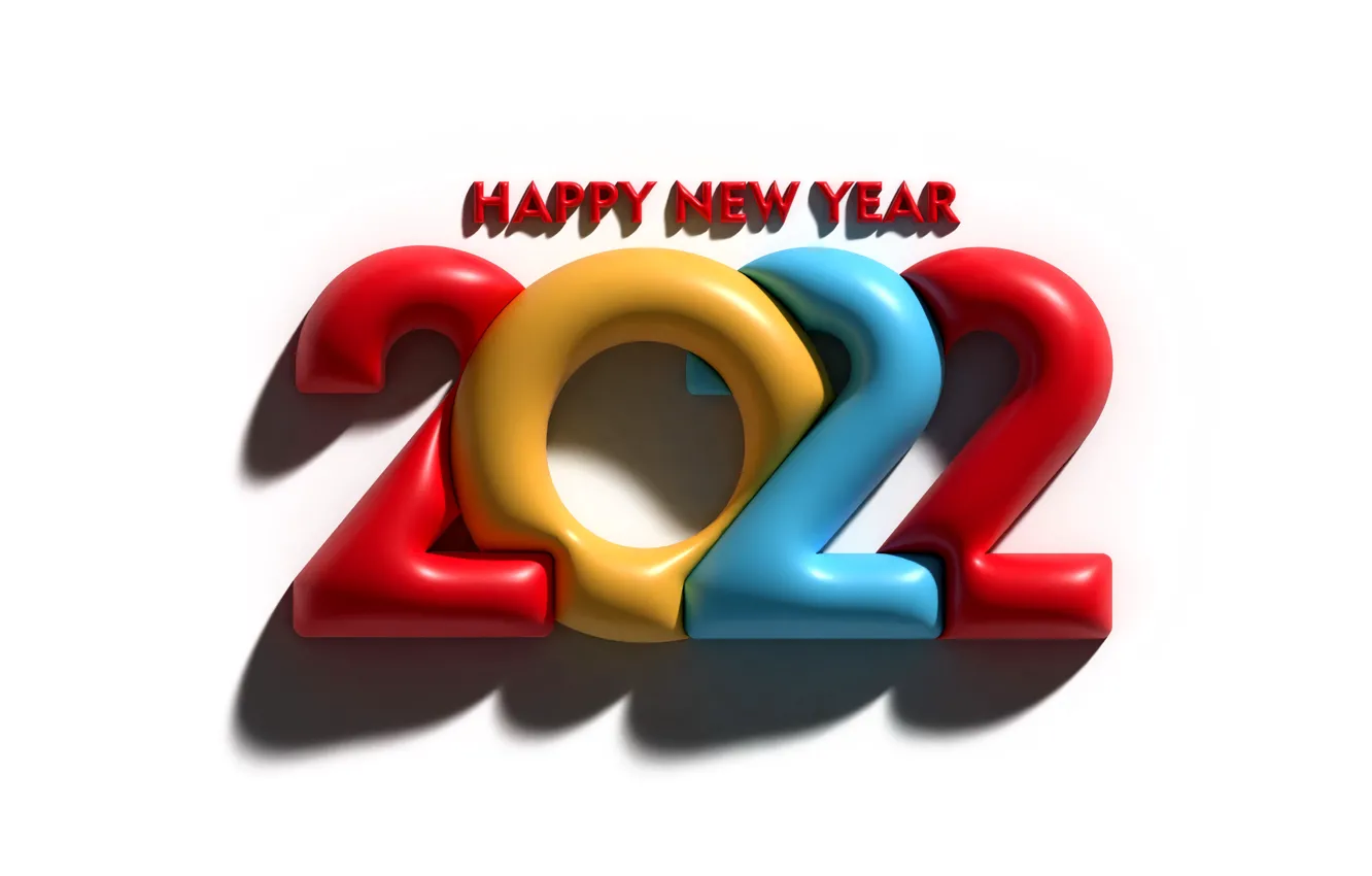 Фото обои colorful, цифры, Новый год, new year, happy, figures, 2022