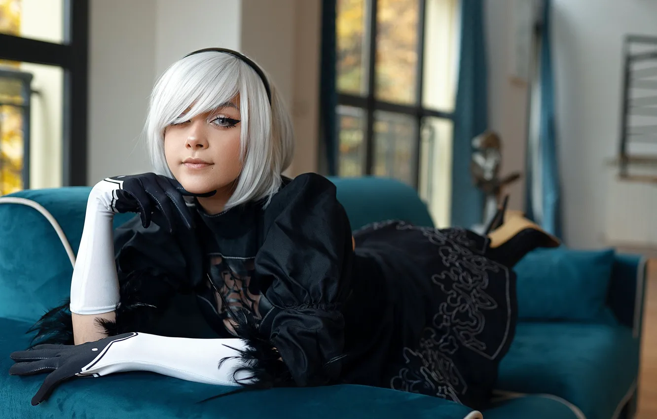 Фото обои girl, cosplay, cute, costume