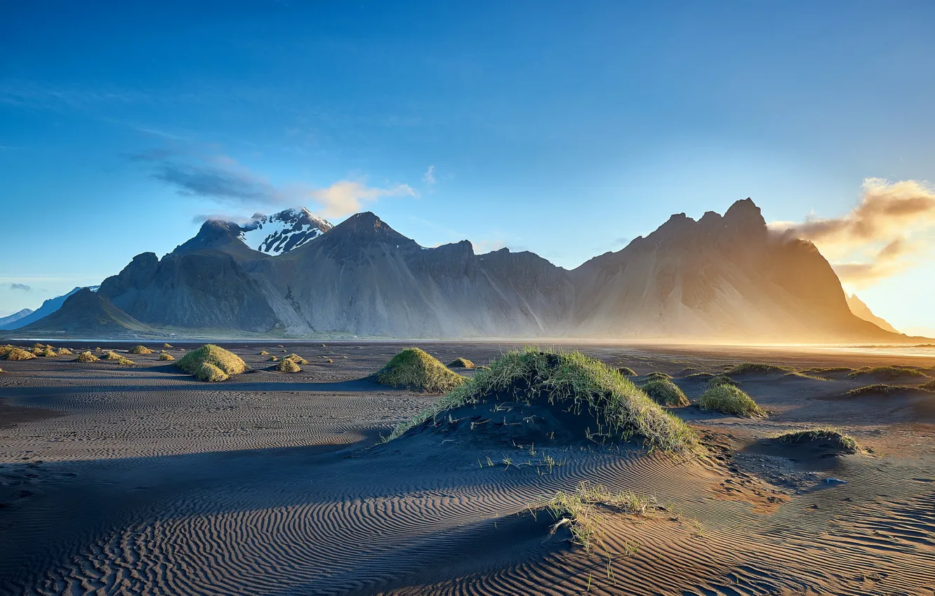 Фото обои mountain, Iceland, Vestrahorn