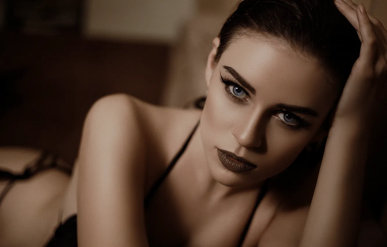 Фото обои глаза, взгляд, девушка, макияж, girl, eyes, look, makeup