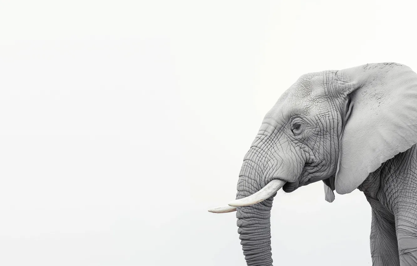 Фото обои elephant, trunk, head, tusks