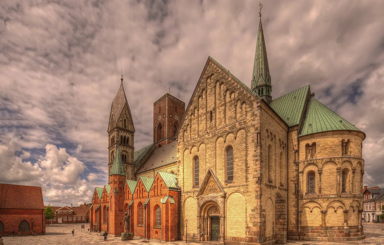 Фото обои Дания, церковь, собор, Рибе