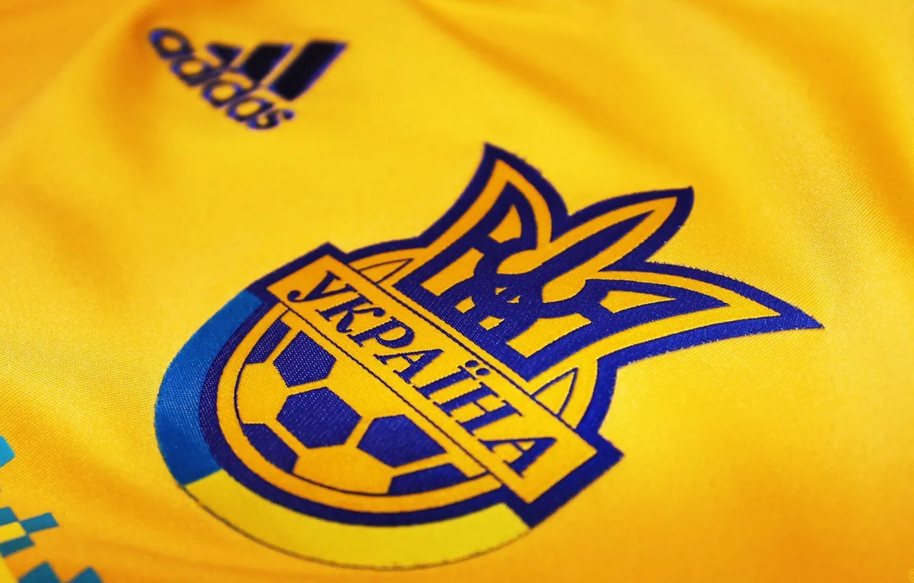Фото обои wallpaper, sport, logo, Adidas, football, Ukraine, t-shirt, National team