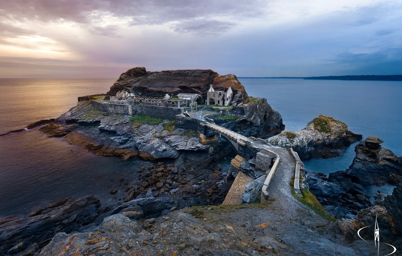 Фото обои France, Brittany, Roscanvel, L'ilot des Capuçins