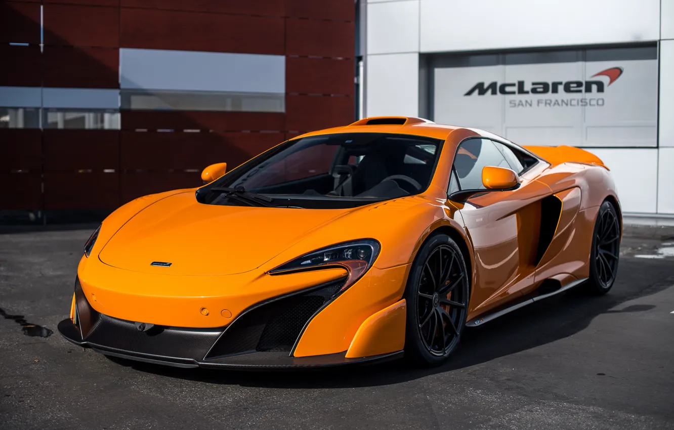 Фото обои McLaren, Orange, San francisco, 675LT