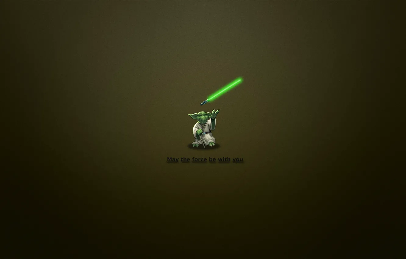 Фото обои минимализм, Звёздные войны, фраза, джедай, 1920x1200, Yoda, minimal WallS, may the force be with you