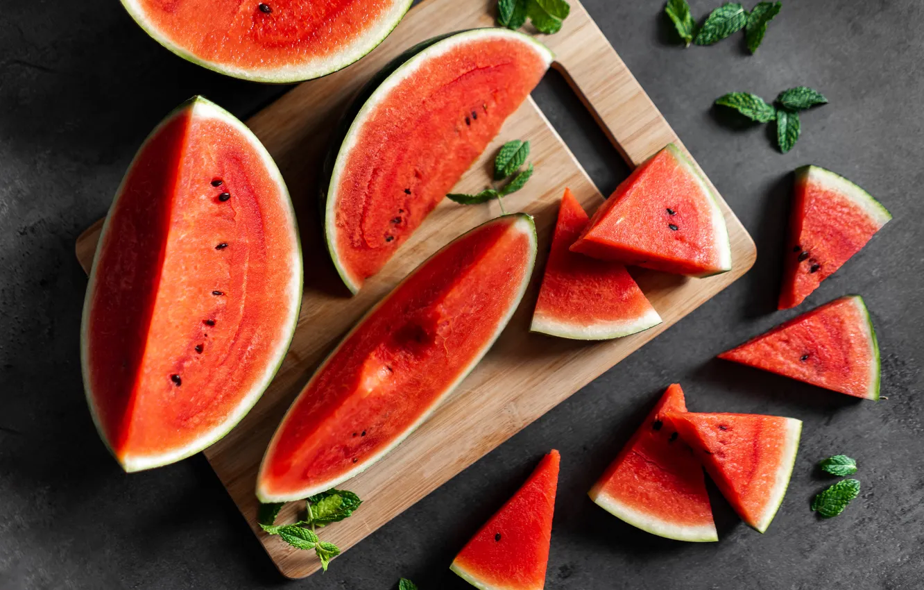 Фото обои red, board, watermelon