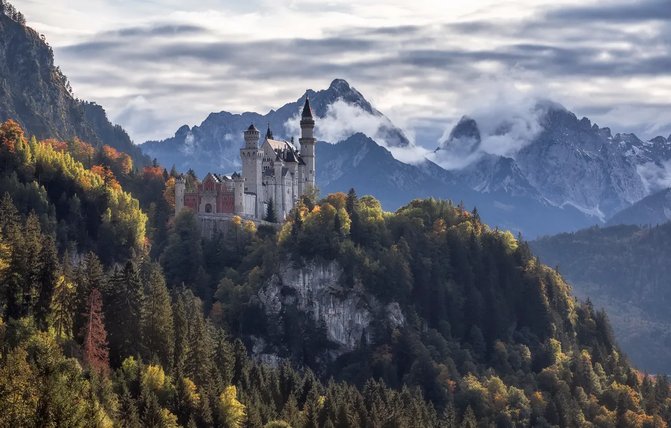 Фото обои autumn, germany, bavaria, Schloss Neuschwanstein