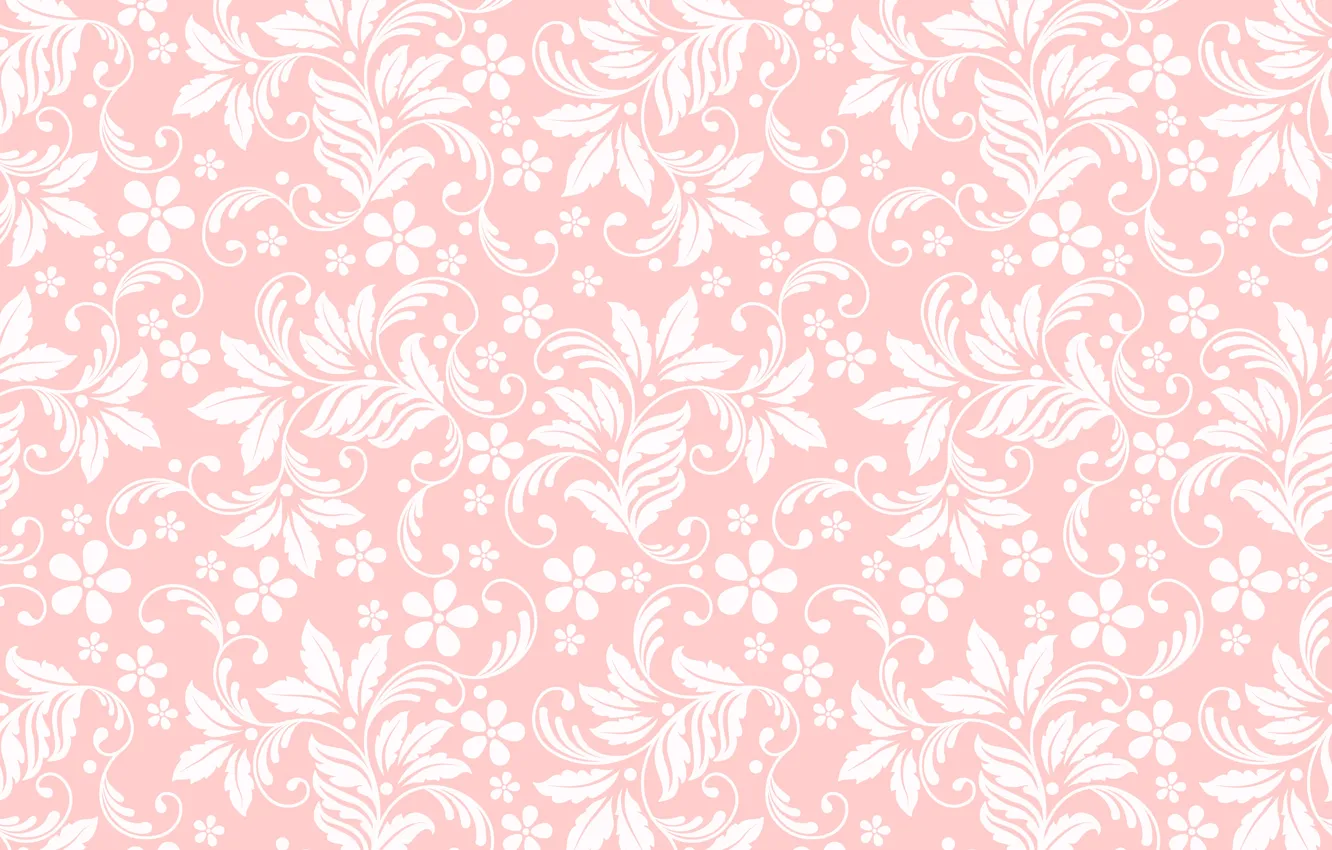Фото обои текстура, розовый фон, цветочный орнамент, бесшовный