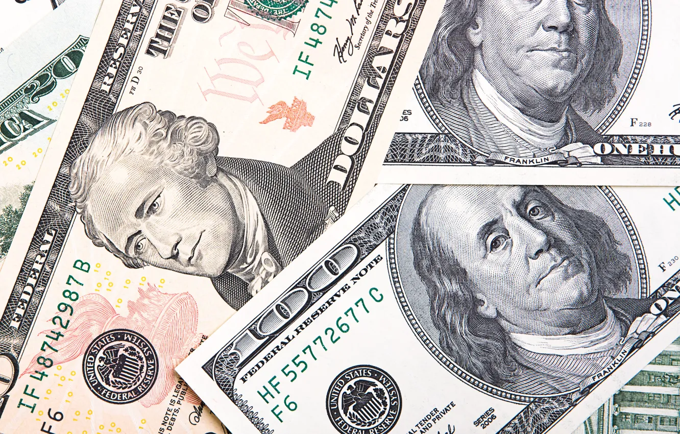 Фото обои green, money, paper, dolar