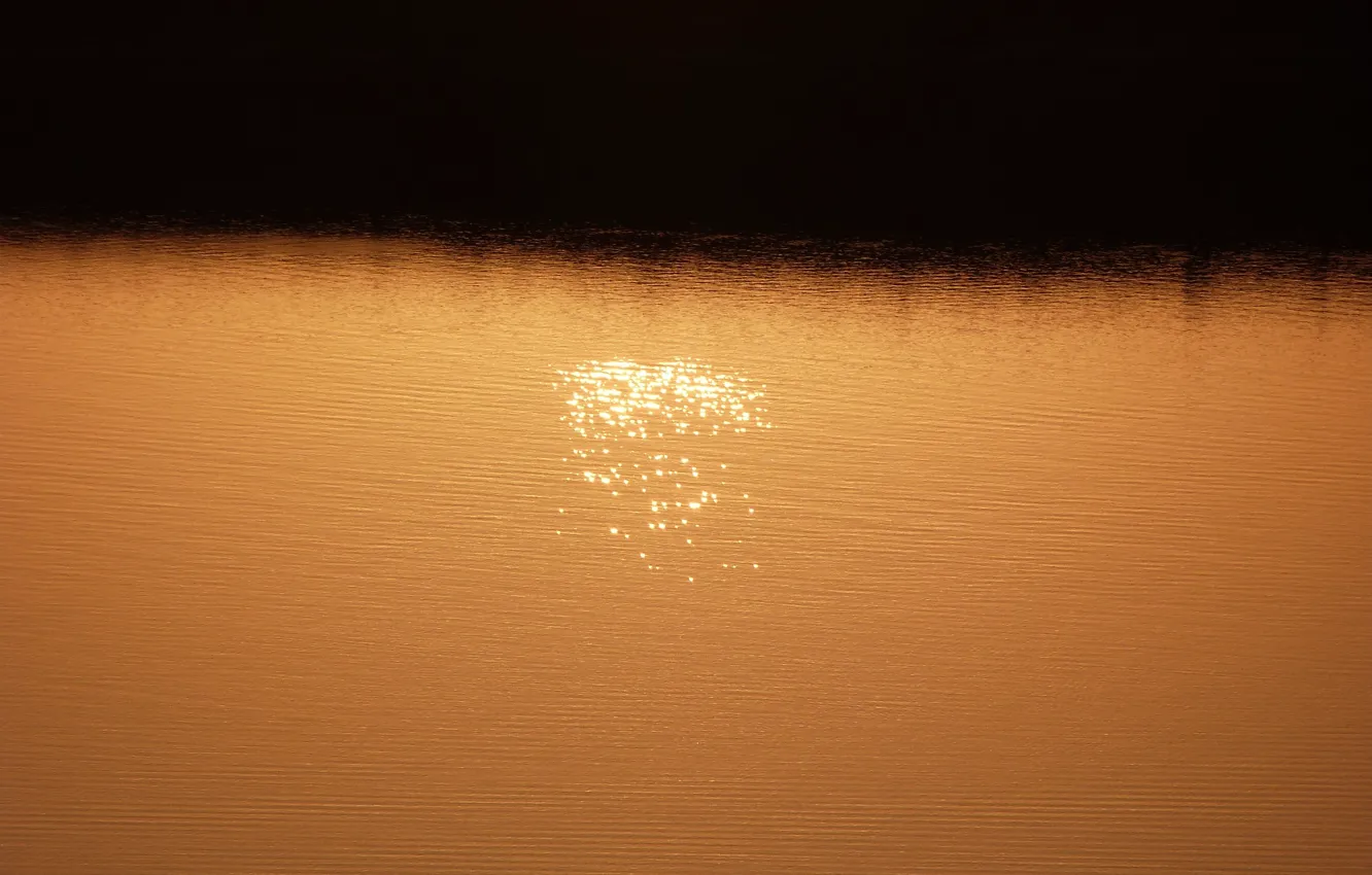 Фото обои sea, water, sun, orange, reflection, sunbeam