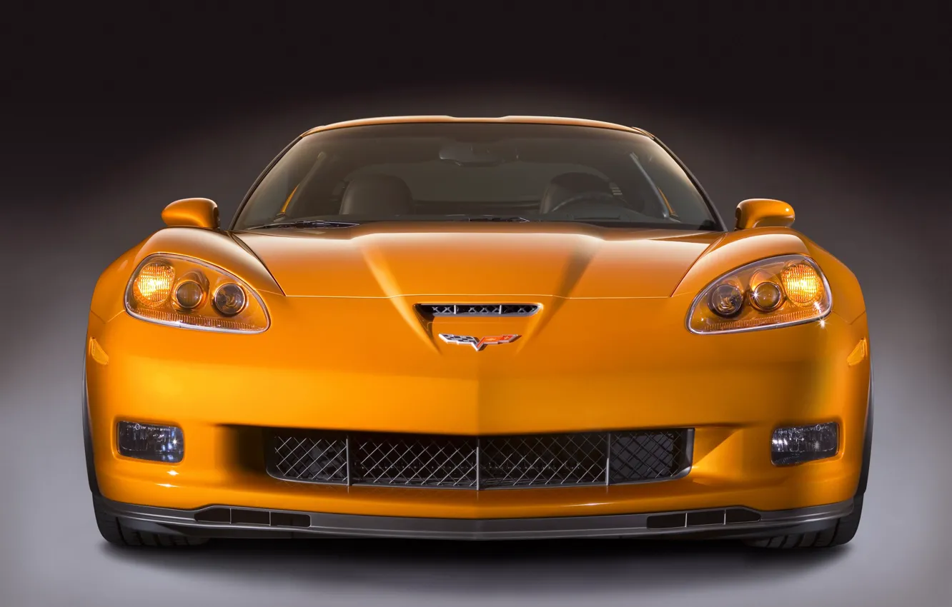 Фото обои авто, желтый, Chevrolet Corvette