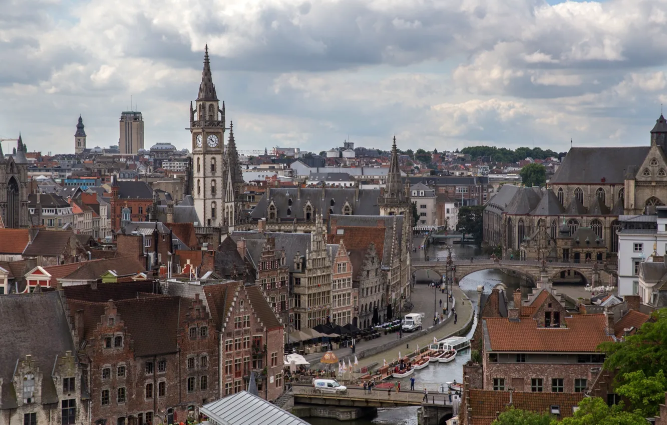 Фото обои здания, Бельгия, архитектура, Gent, Фландрия, Гент