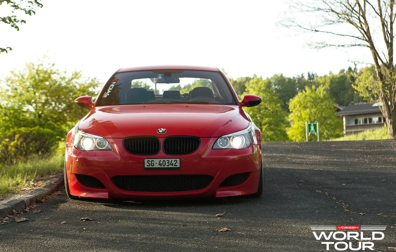 Фото обои BMW, red, e60