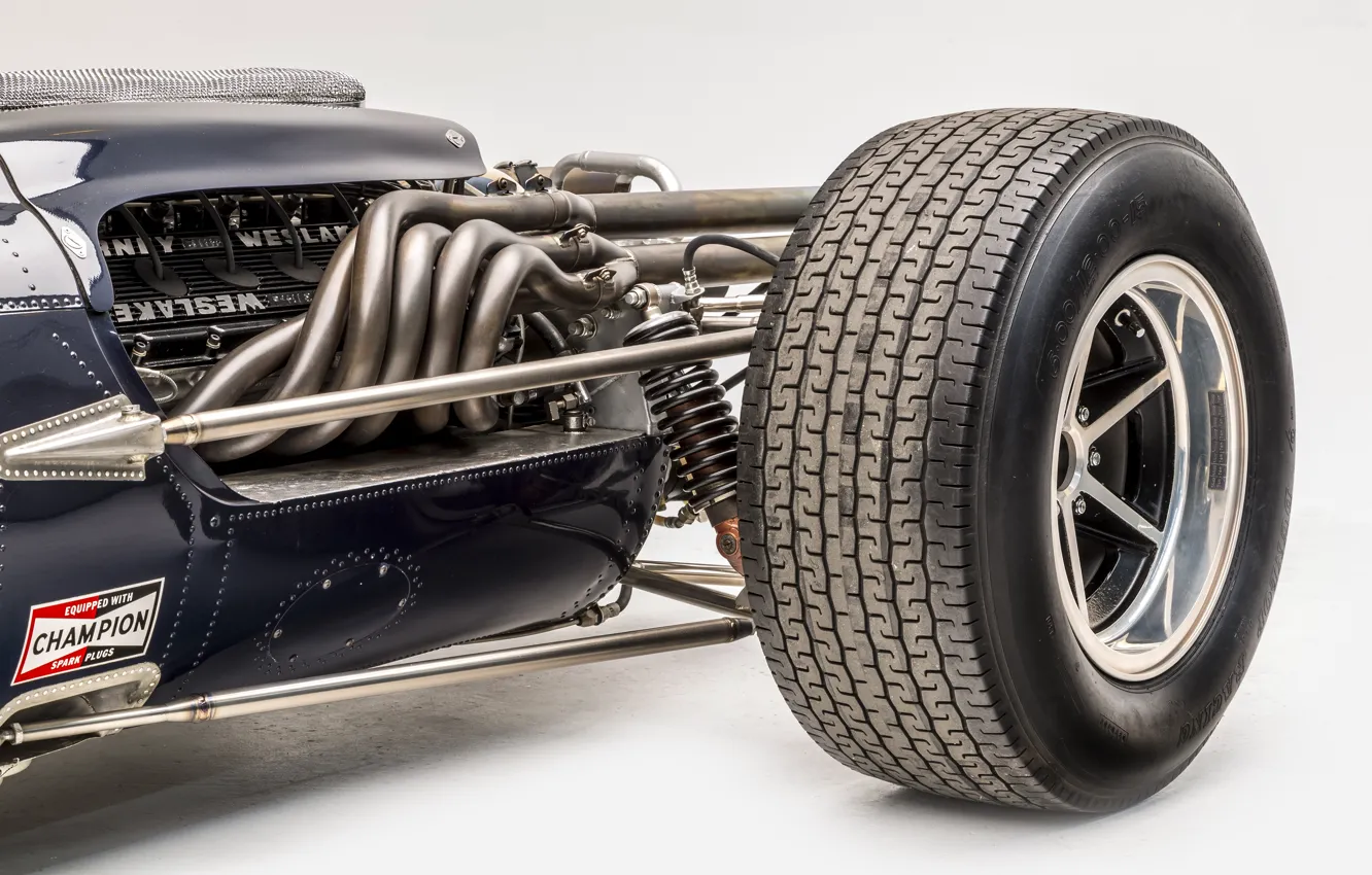 Фото обои Колесо, Двигатель, Eagle, Formula 1, 1966, Classic car, Sports car, Шина