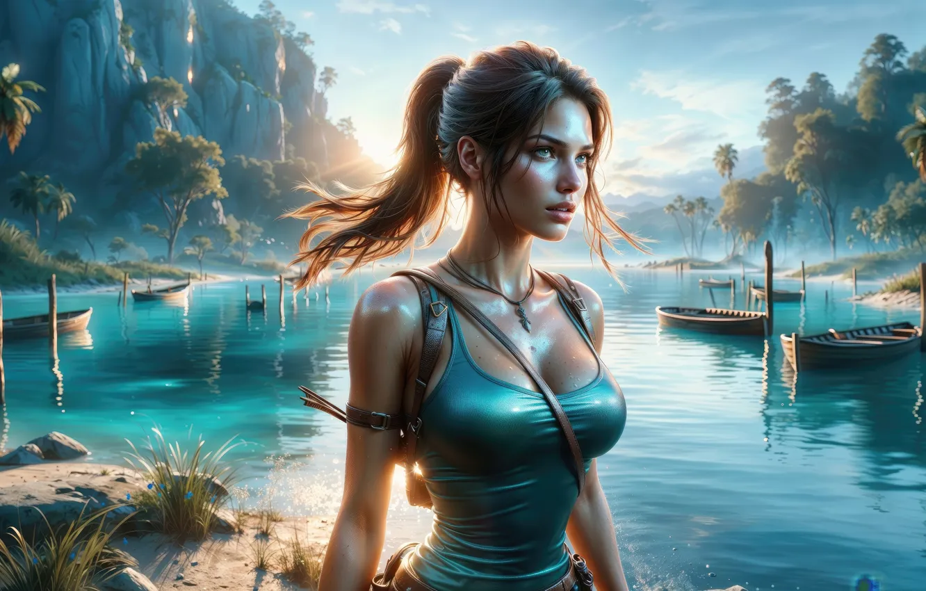 Фото обои lara croft, games, glory