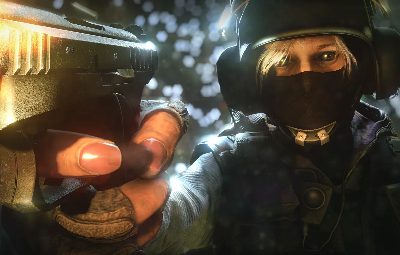 Фото обои боец, гш-18, Rainbow six: Siege, пистоле