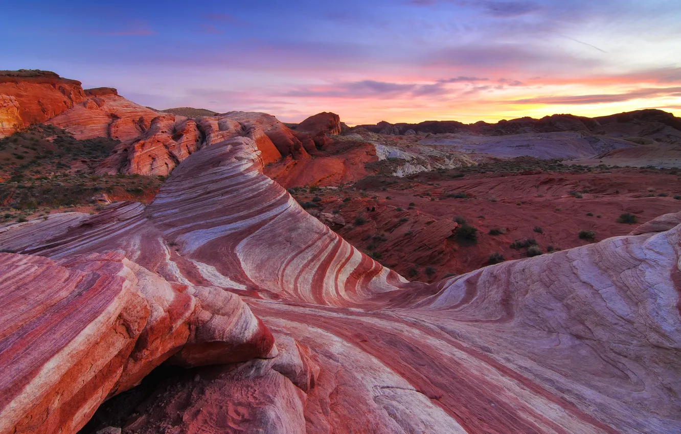 Фото обои небо, природа, камни, скалы, узоры, краски, пустыня, америка