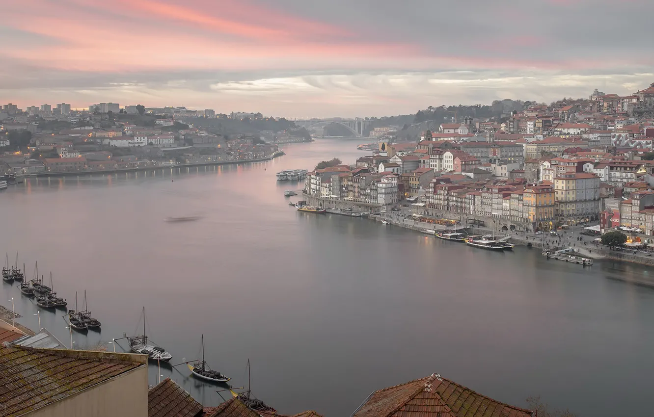 Фото обои город, Porto, river Douro