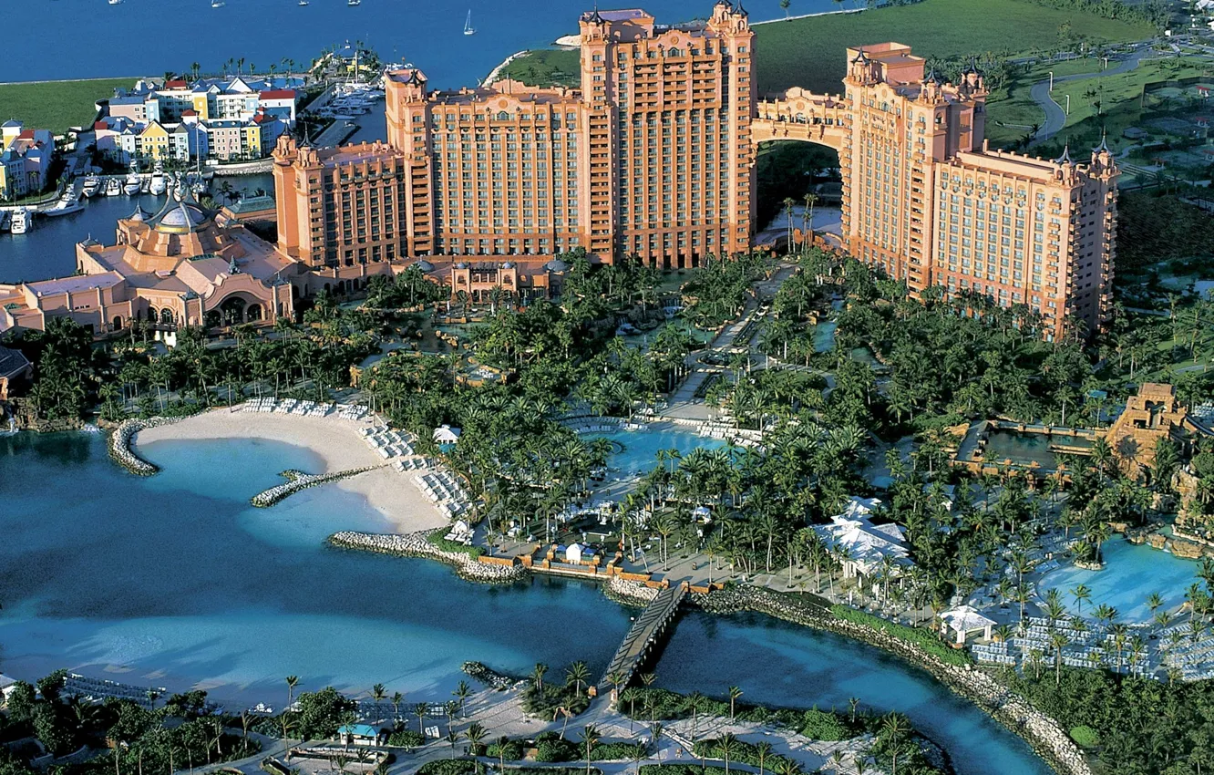 Фото обои отель, аквапарк, Bahamas, Багамы, Nassau, Райский остров, Water Park