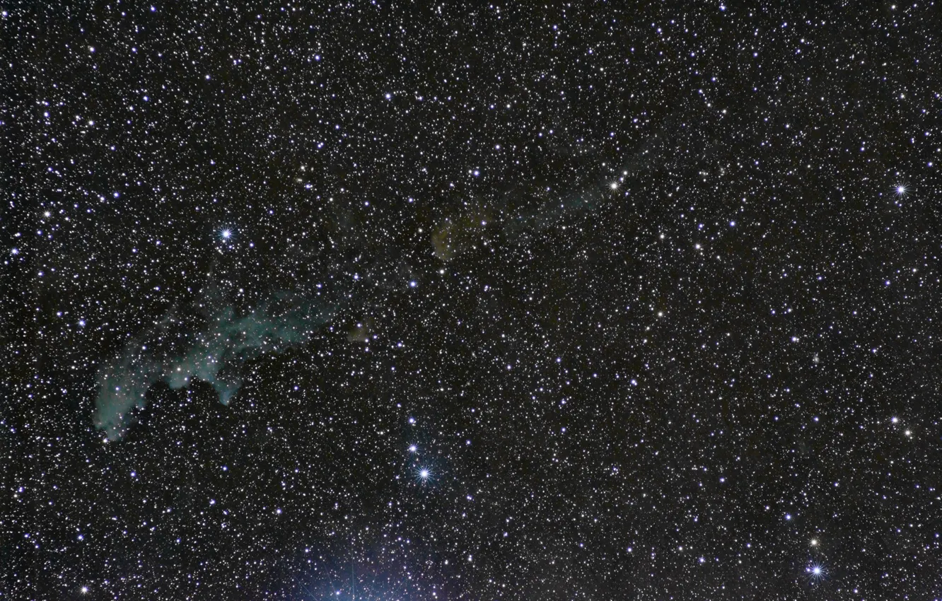 Фото обои туманность, Голова Ведьмы, в созвездии, отражательная, Эридана, IC 2118