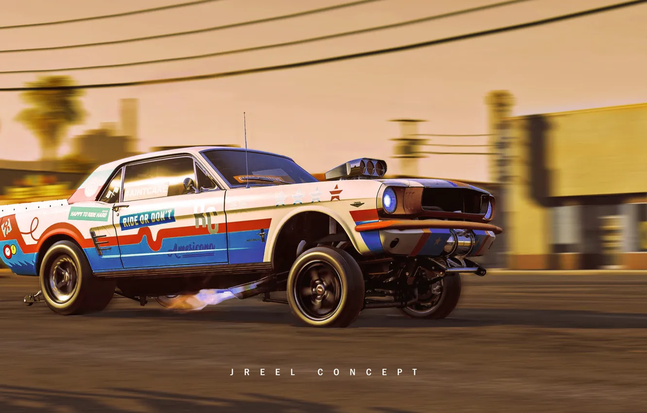Фото обои Mustang, Ford, ART, NFS, Ford Mustang, Concept Art, Game Art, NFS Payback