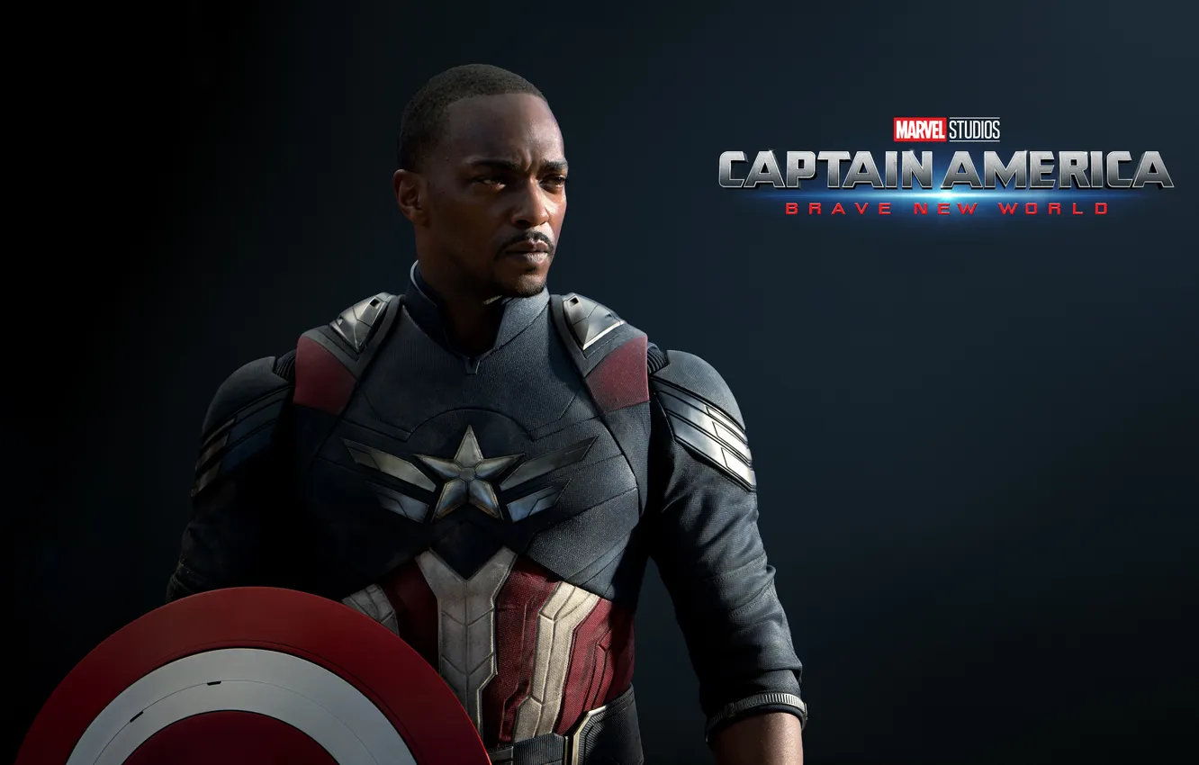 Фото обои Movies, Captain America, Anthony Mackie, Sam Wilson, 2024 Movies, Captain America: Brave New World